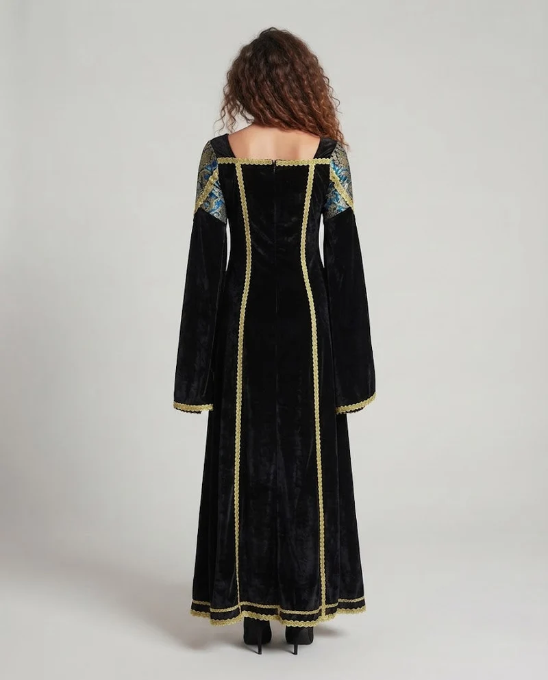 Frauen Elegantes Abendkleid mit Raffinierten Ärmeln Nord Taschen
