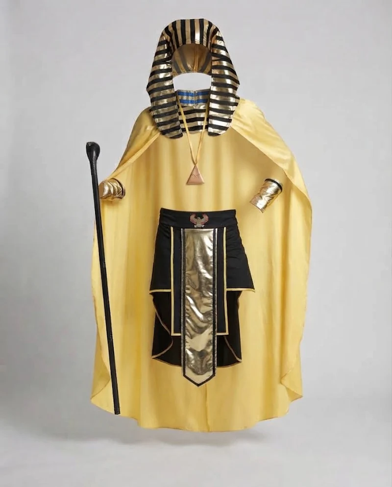 Herren Pharao Kostüm mit goldenen Akzenten und luxuriösem Umhang Nord Taschen