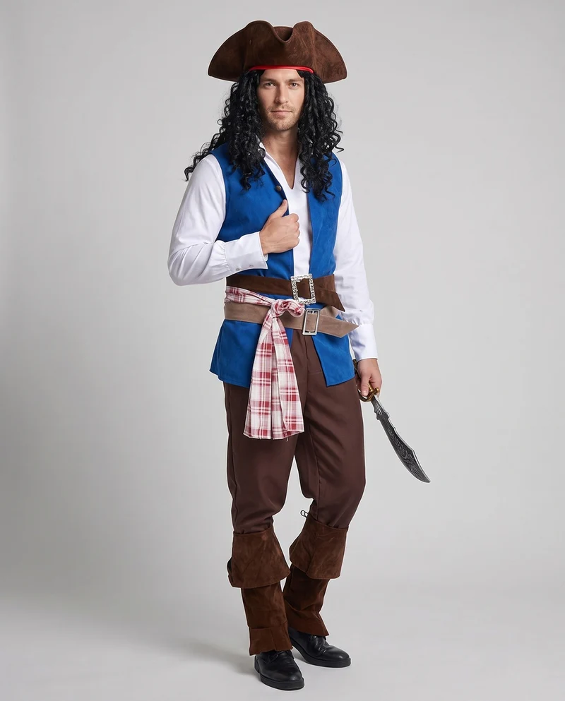Herren Piratenkostüm mit authentischen Details und hochwertigem Material Nord Taschen