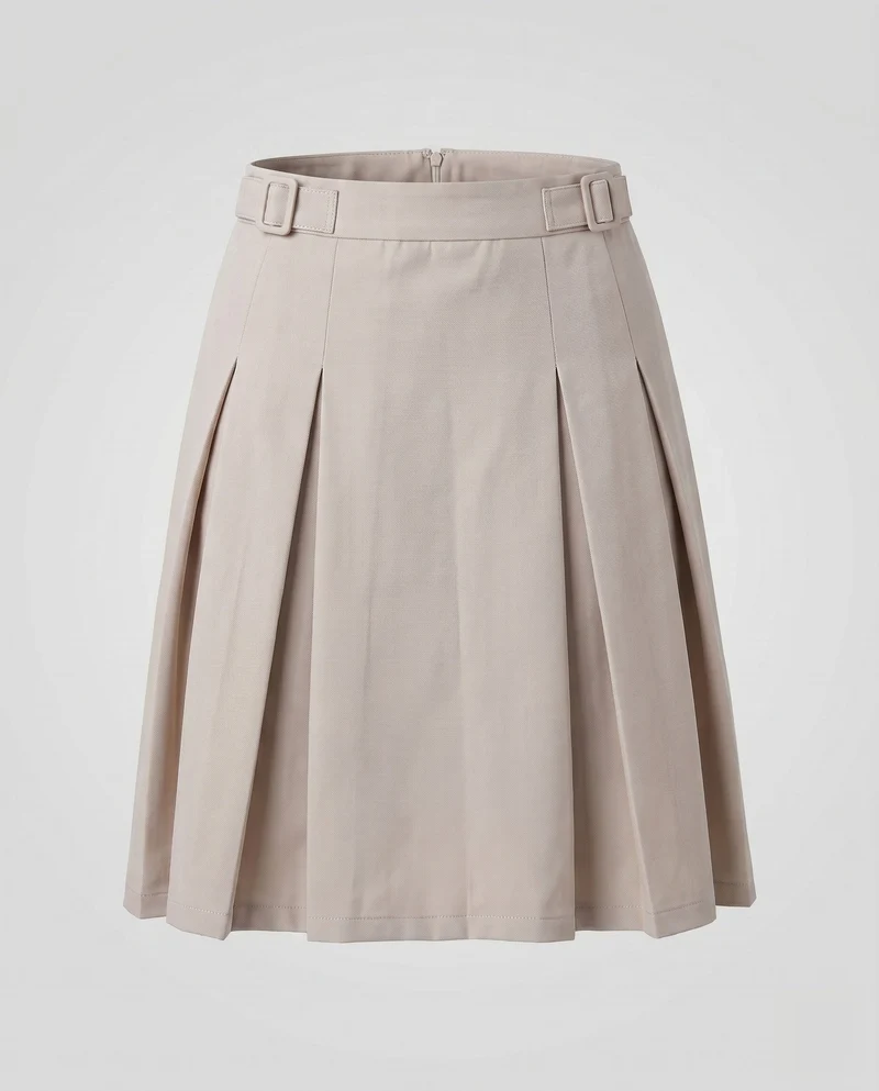 Damen Eleganter, plissierter Rock mit Taillengürtel