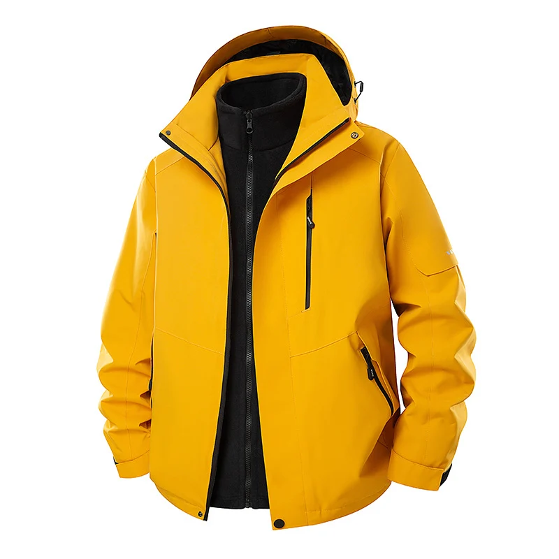 Herren Multifunktionale Winterjacke mit abnehmbarer Kapuze Nord Taschen