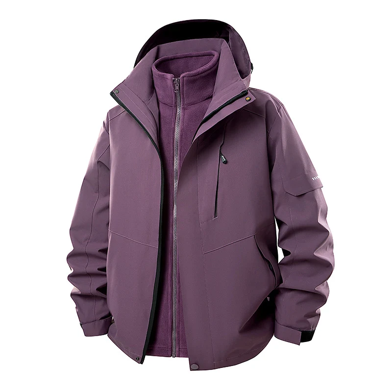 Herren Multifunktionale Winterjacke mit abnehmbarer Kapuze Nord Taschen