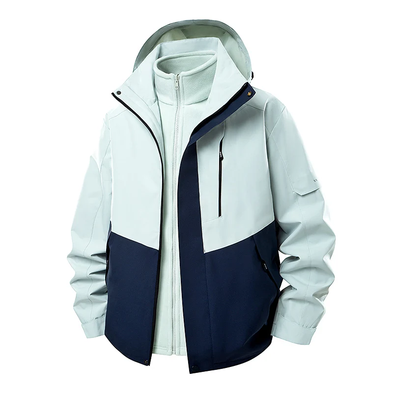 Herren Multifunktionale Winterjacke mit abnehmbarer Kapuze Nord Taschen