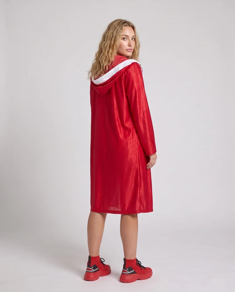 Damen Sport Boxer Kostüm mit Kapuze und glänzenden Akzenten Nord Taschen