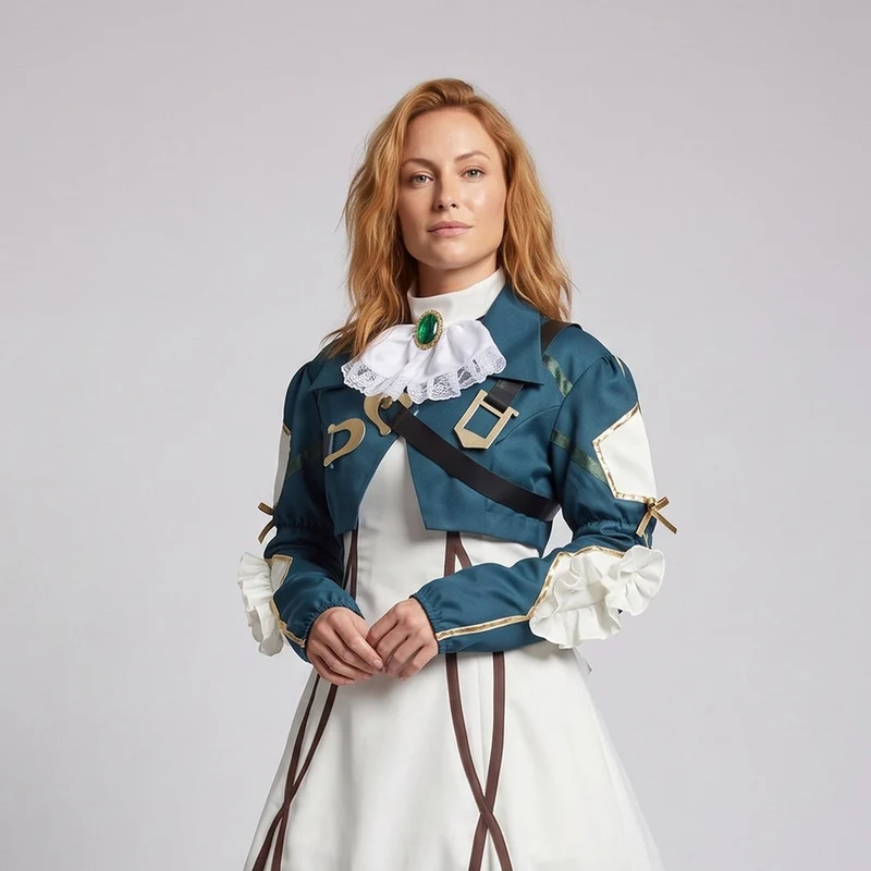 Festliches Cosplay-Kleid für Damen mit Rüschen und detaillierter Bluse Nord Taschen