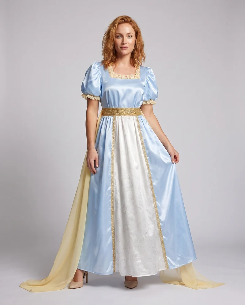 Festliches Dirndl-Kleid für Damen mit großzügigen Puffärmeln und eleganter Satinverzierung Nord Taschen
