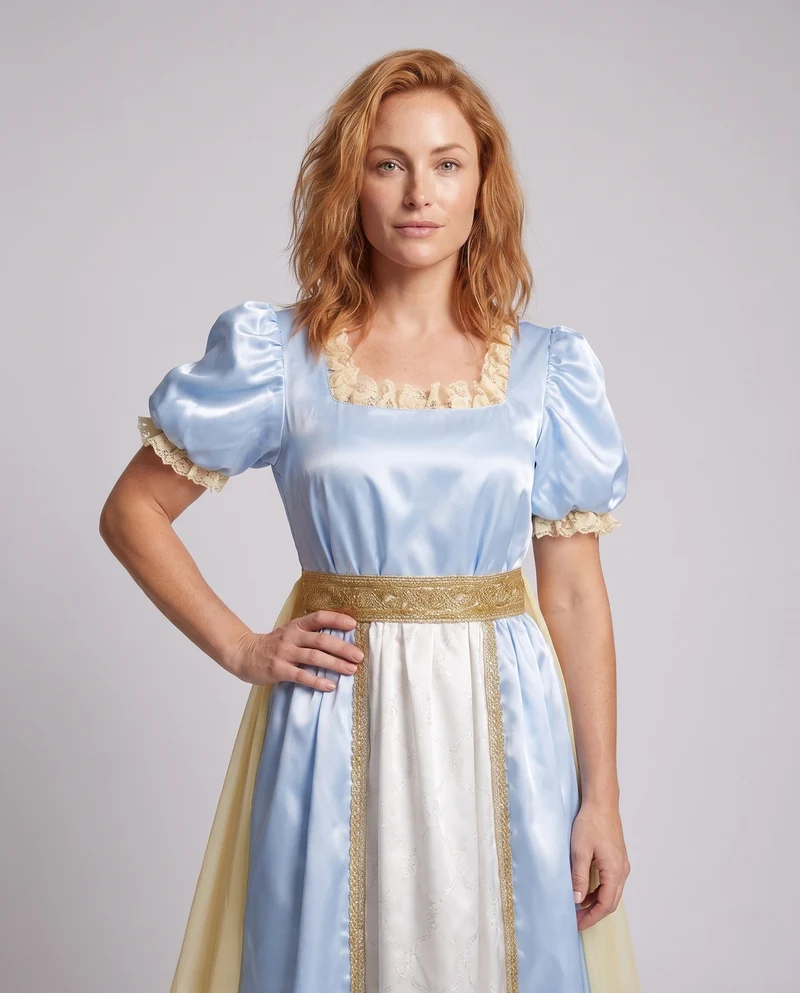 Festliches Dirndl-Kleid für Damen mit großzügigen Puffärmeln und eleganter Satinverzierung Nord Taschen