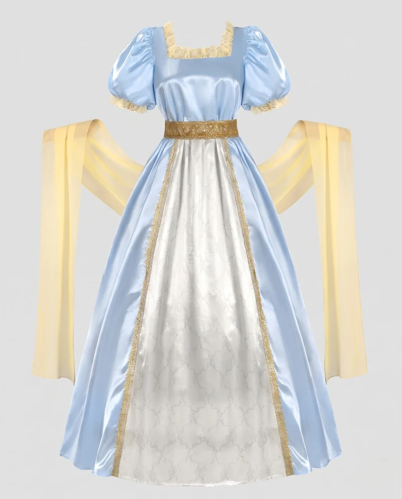 Festliches Dirndl-Kleid für Damen mit großzügigen Puffärmeln und eleganter Satinverzierung Nord Taschen