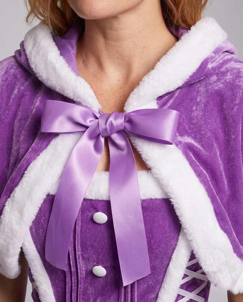 Frauen Festkleid mit Kapuze und Rüschenelementen Nord Taschen