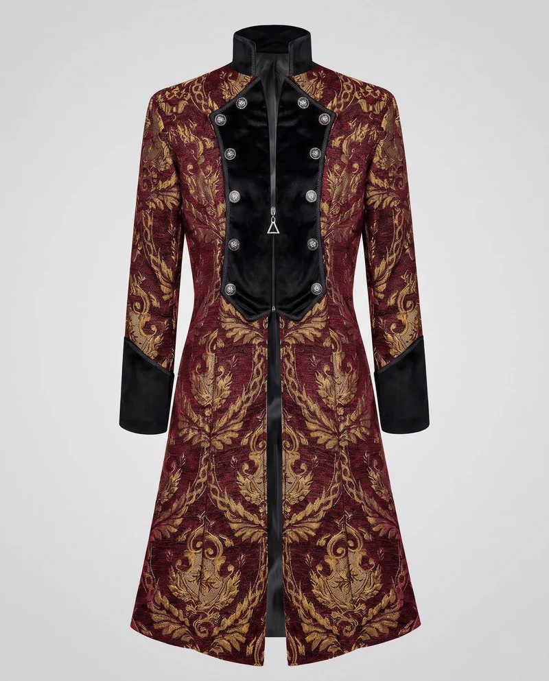 Damen elegante Frackjacke mit edlem Muster und künstlerischen Knöpfen Nord Taschen