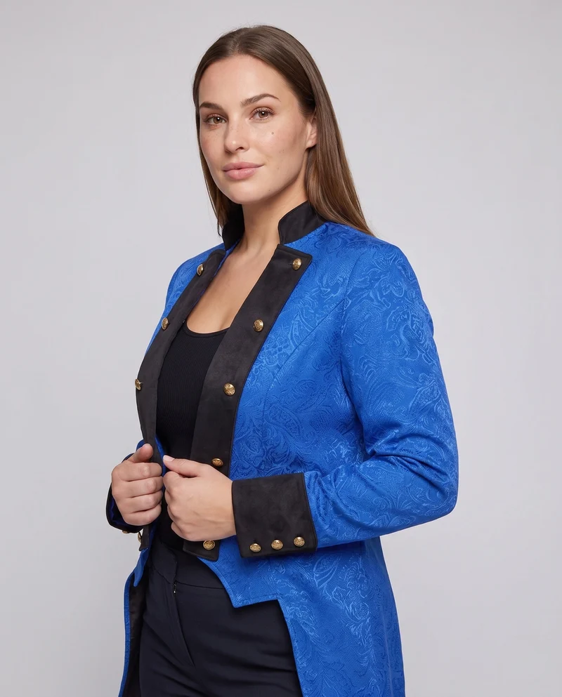 Damen elegante Frack mit aufwendigem Muster und hochwertigen Knopfdetails Nord Taschen