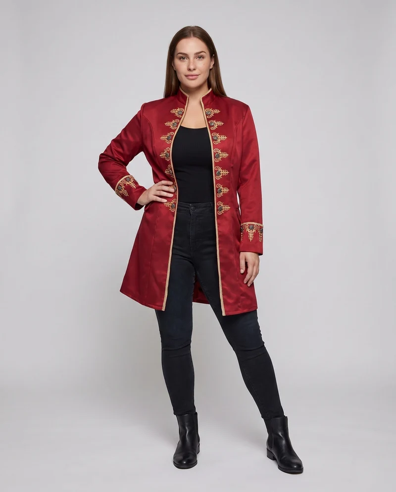 Damen elegante Frack mit aufwendigen Verzierungen Nord Taschen 1786463328
