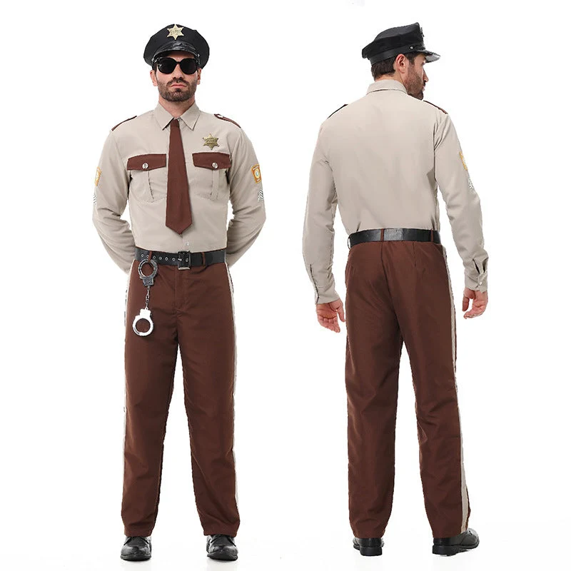 Herren Polizei Kostüm mit dekorativem Uniform und Zubehör Nord Taschen