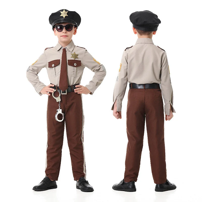 Herren Polizei Kostüm mit dekorativem Uniform und Zubehör Nord Taschen