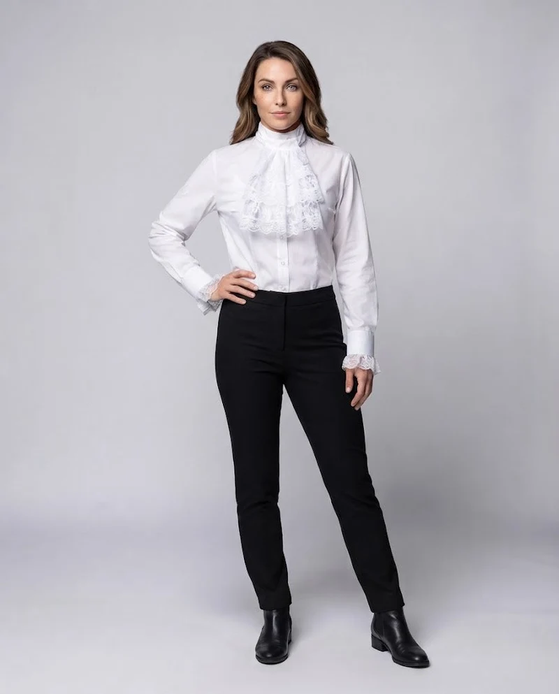 Damen Rüschbluse mit eleganten Ärmelaufschlägen Nord Taschen