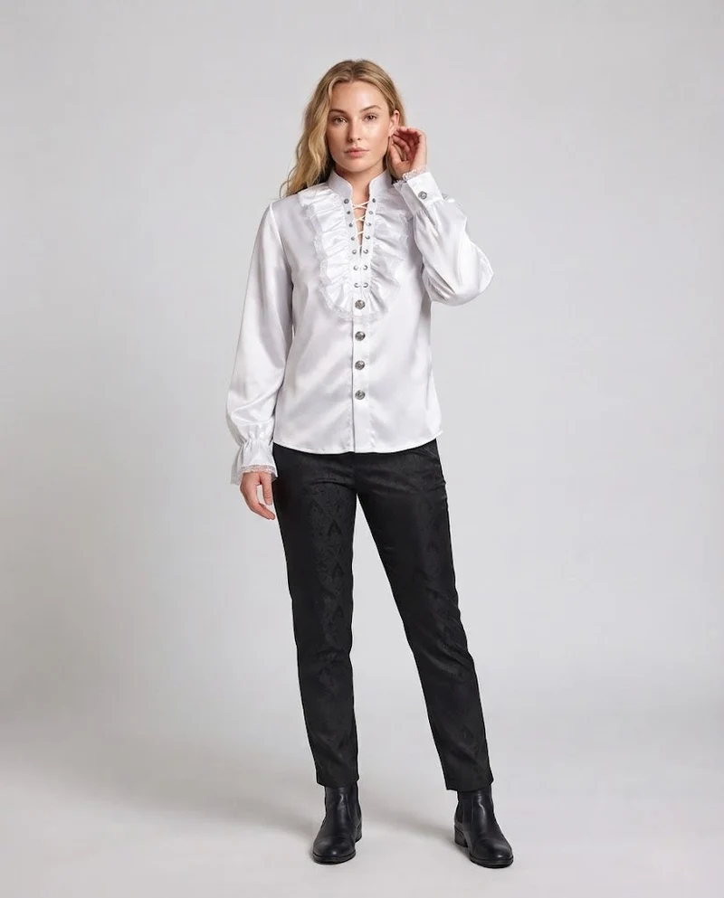 Damen Rüschbluse mit eleganten Details Nord Taschen