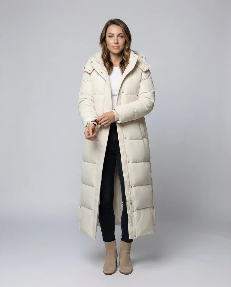 Extra Lange Damen Steppjacke - Arvani