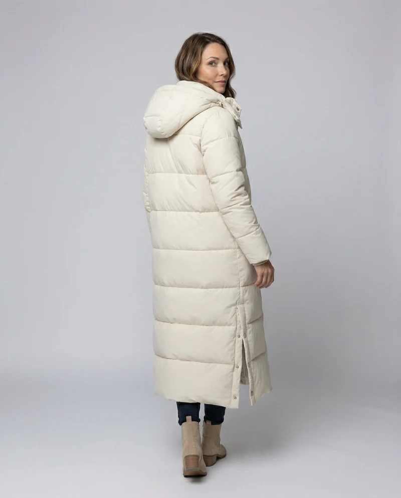 Extra Lange Damen Steppjacke - Arvani