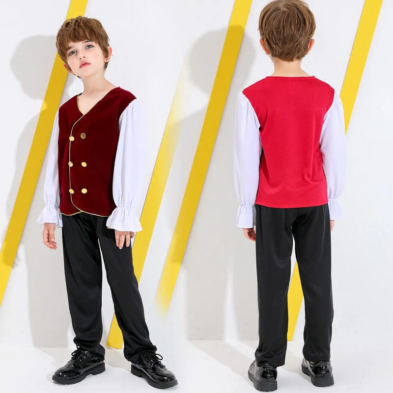Jungen-Märchenkostüm mit detailverliebt Shirt und Hose Nord Taschen