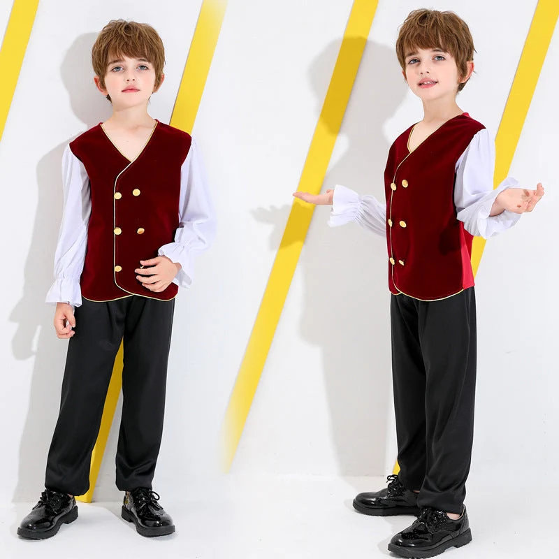 Jungen-Märchenkostüm mit detailverliebt Shirt und Hose Nord Taschen