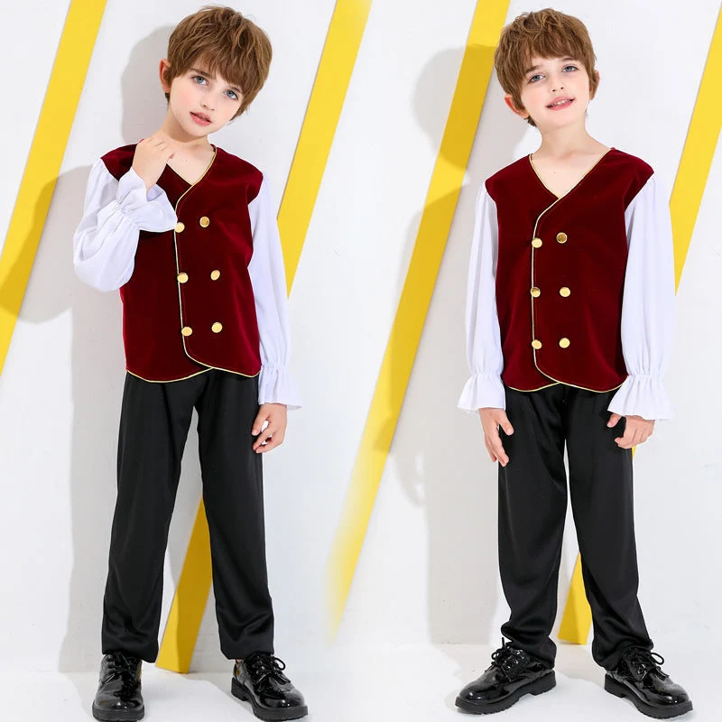 Jungen-Märchenkostüm mit detailverliebt Shirt und Hose Nord Taschen