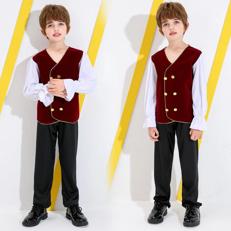 Jungen-Märchenkostüm mit detailverliebt Shirt und Hose Nord Taschen