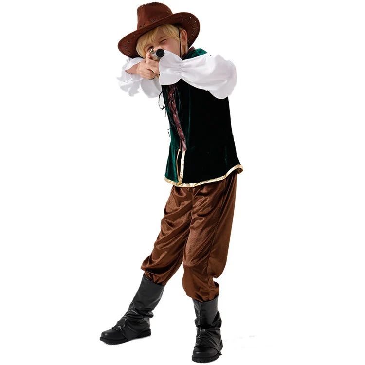 Jungen Wildwest Kostüm mit Hut und Pistole Nord Taschen