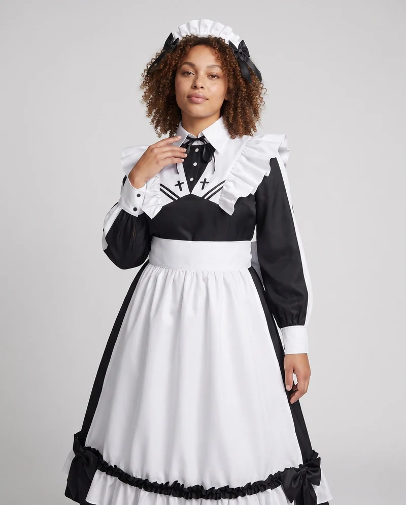 Damen Kostümkleid mit Rüschendetails und eleganten Accessoires Nord Taschen