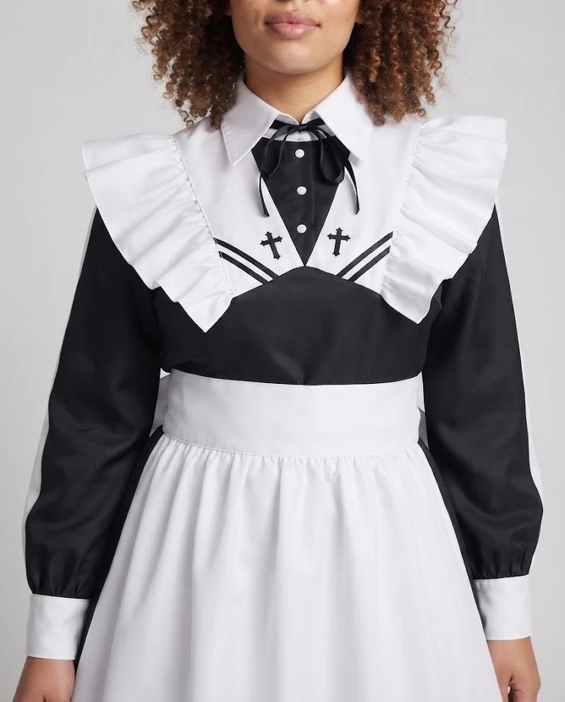 Damen Kostümkleid mit Rüschendetails und eleganten Accessoires Nord Taschen