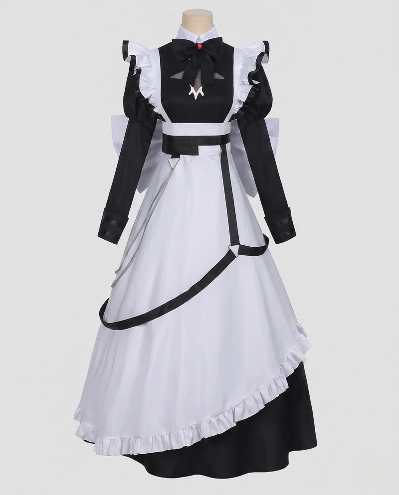 Damen Kostümkleid mit Rüschendetails und eleganten Accessoires Nord Taschen