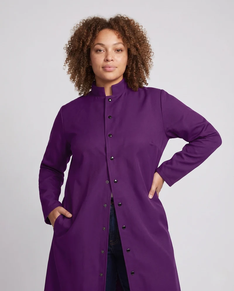 Damen lange Kochjacke Nord Taschen