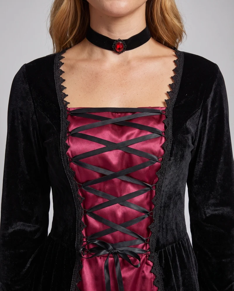 Frauen Gothic Spitzenkleid Nord Taschen