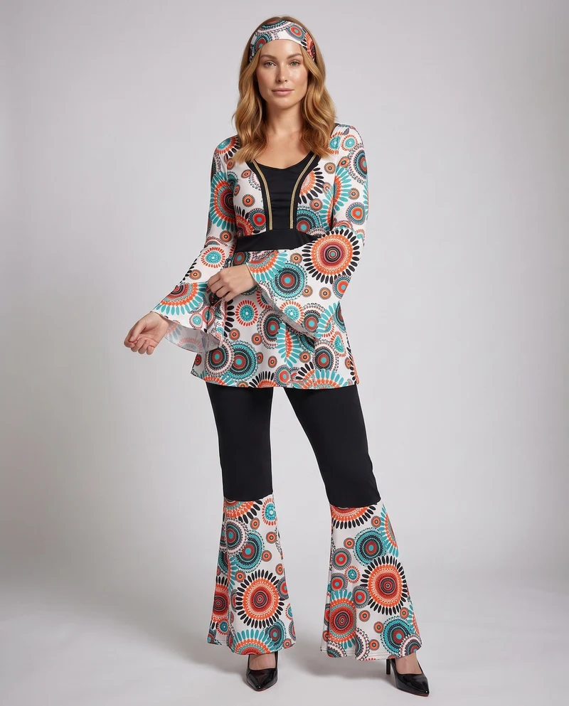 Damen Hippie-inspirierter Jumpsuit Nord Taschen