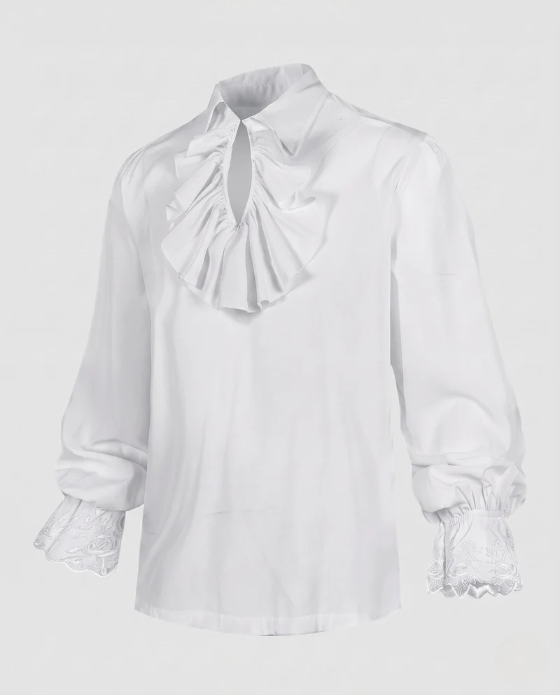 Damen elegante Bluse mit Rüschendetails und subtiler Spitze dekorativen Nord Taschen