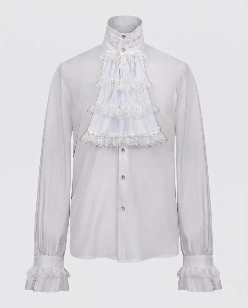 Damen elegante Rüschbluse mit exquisiten Spitzen Details Nord Taschen