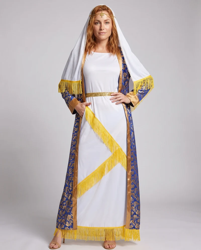 Frauen traditionellen arabischen Kostüm mit Fransen geprägtem Design und eleganter Überlagerung Nord Taschen