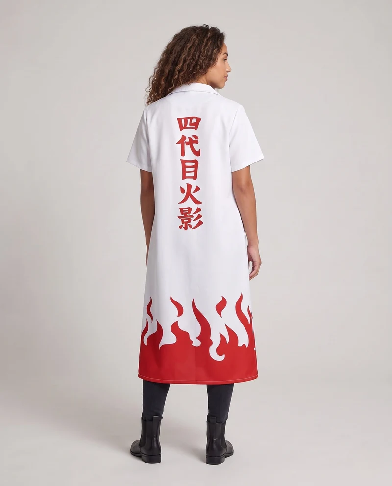 Damen Kostümumhang mit grafischem Feuerdesign und elegantem Schnitt Nord Taschen