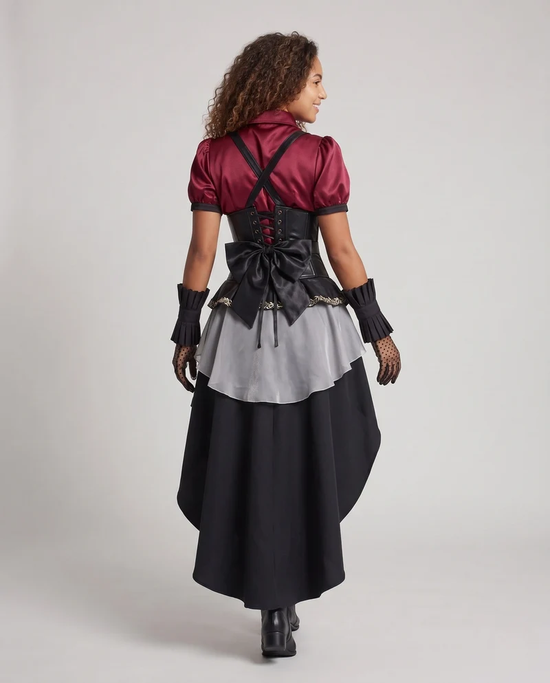 Damen Kostümset mit eleganter Bluse, taillierter Rock und passenden Accessoires Nord Taschen