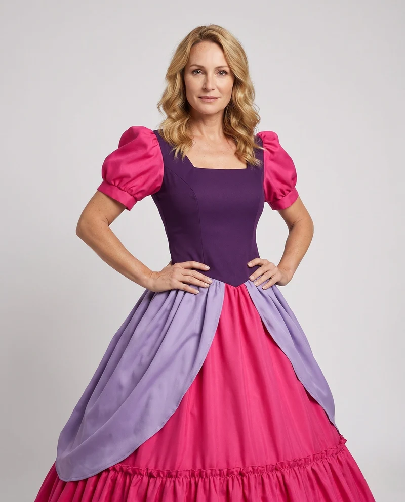Damen bezauberndes Prinzessinnenkleid mit Rüschen Nord Taschen