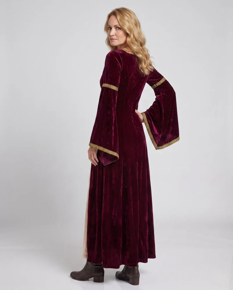 Frauen Mittelalter Zauberer Kleid Nord Taschen