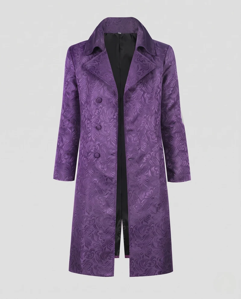 Damen Eleganter Frack mit Floral Muster und Glatter Satin Nord Taschen