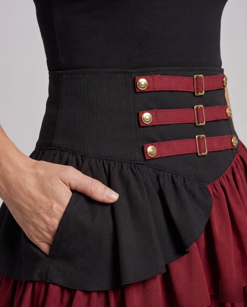 Damen voluminöser Rüschensock mit dekorativen Knopfdetails Nord Taschen