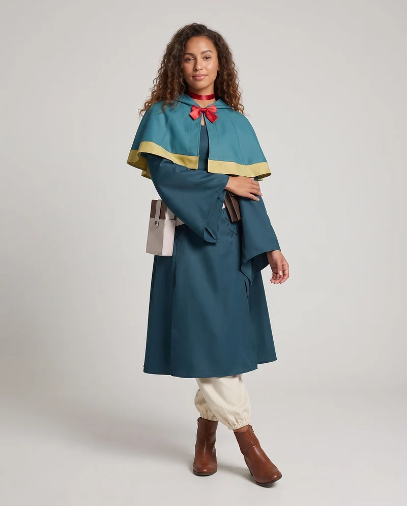 Damen Kostümset mit Oberteil, Unterrock, Hose, Hut und Gürtel Nord Taschen