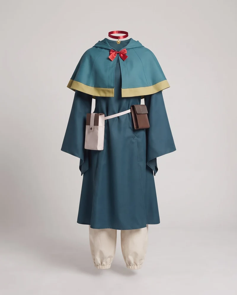 Damen Kostümset mit Oberteil, Unterrock, Hose, Hut und Gürtel Nord Taschen