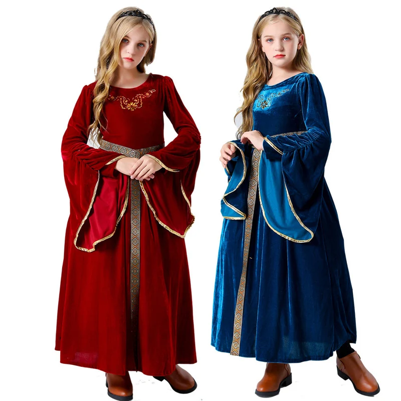 Mädchen Märchen Samtkleid mit eleganten Details Nord Taschen