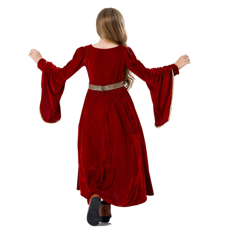 Mädchen Märchen Samtkleid mit eleganten Details Nord Taschen