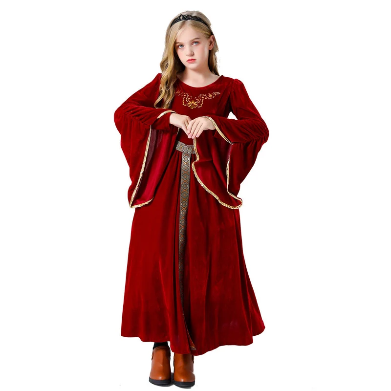 Mädchen Märchen Samtkleid mit eleganten Details Nord Taschen