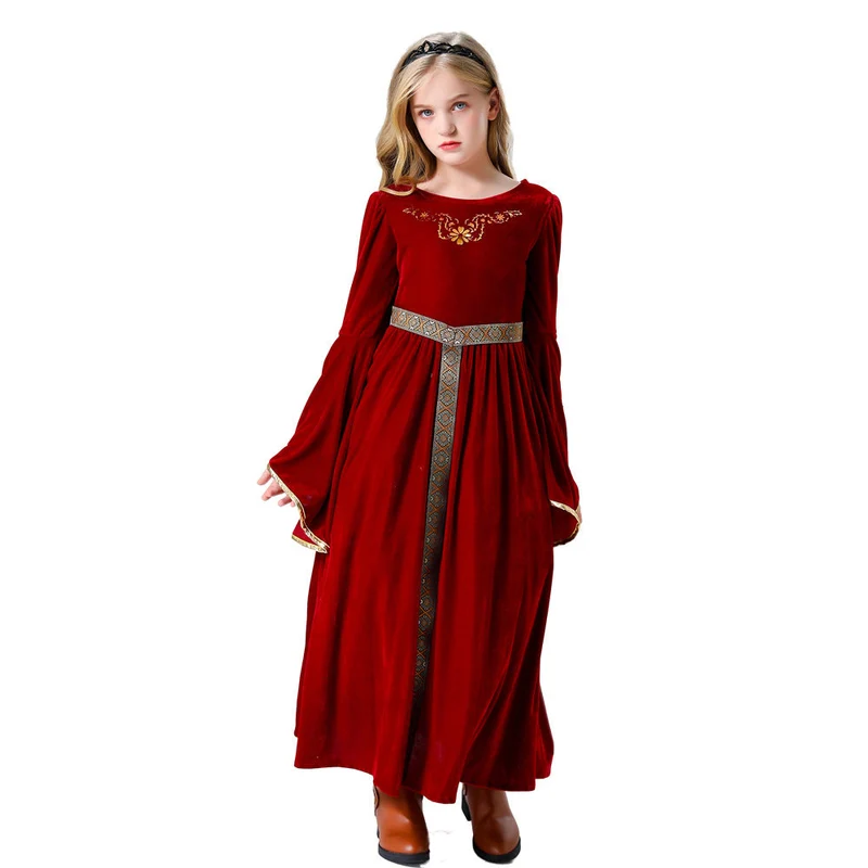 Mädchen Märchen Samtkleid mit eleganten Details Nord Taschen