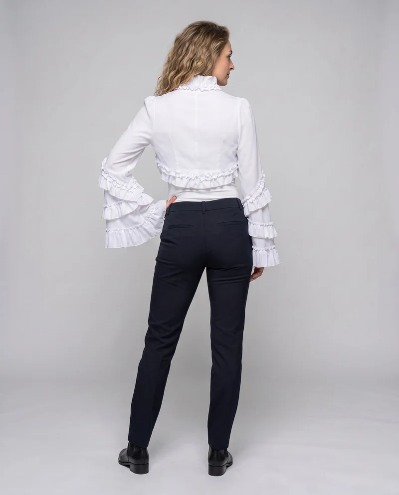 Damen elegante Rüschentasche mit voluminösen Ärmeln Nord Taschen