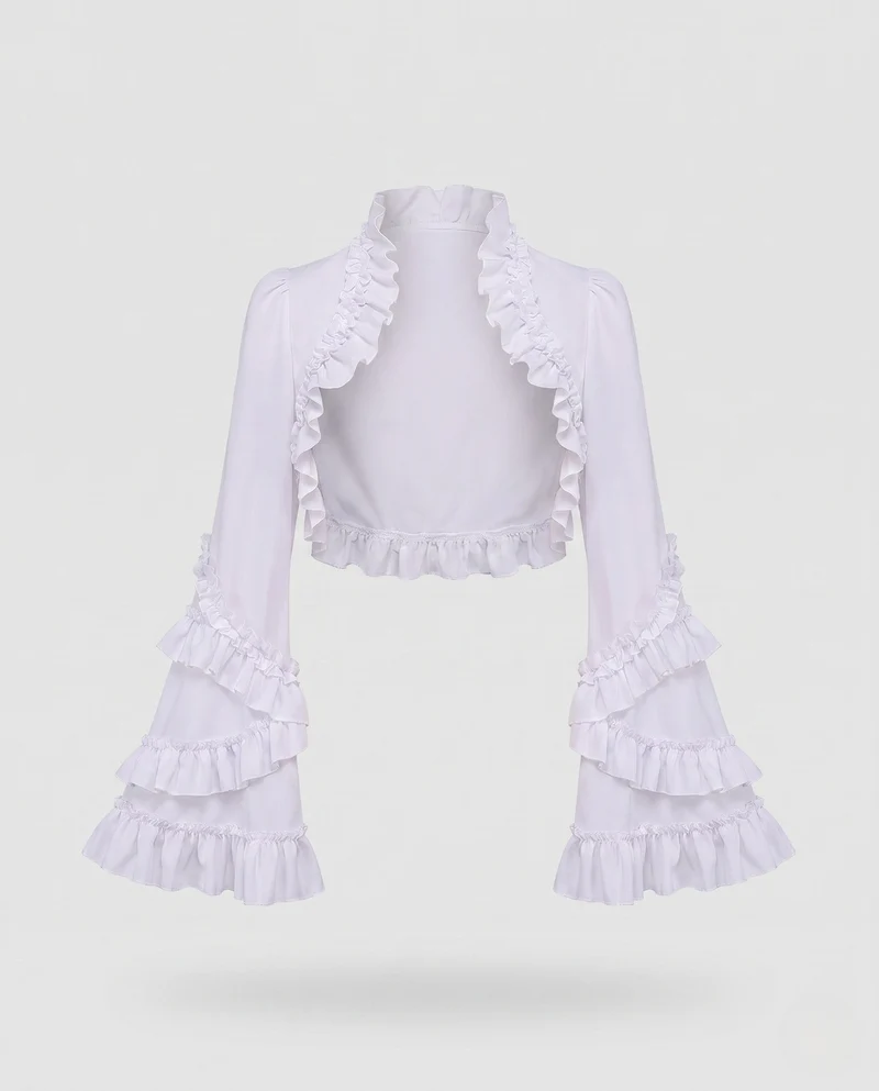 Damen elegante Rüschentasche mit voluminösen Ärmeln Nord Taschen